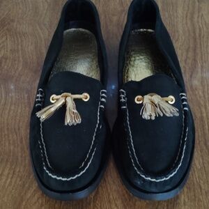 Sperry women's Black Slip on Loafer. Size 9